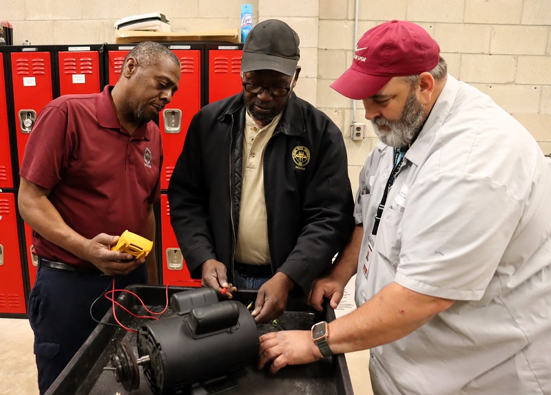 Robert Lewis Maintenance Supervisor Zone C, Ernest Miller Maintenance Technician Zone C, and Daniel Daughtry Plumber Zone C